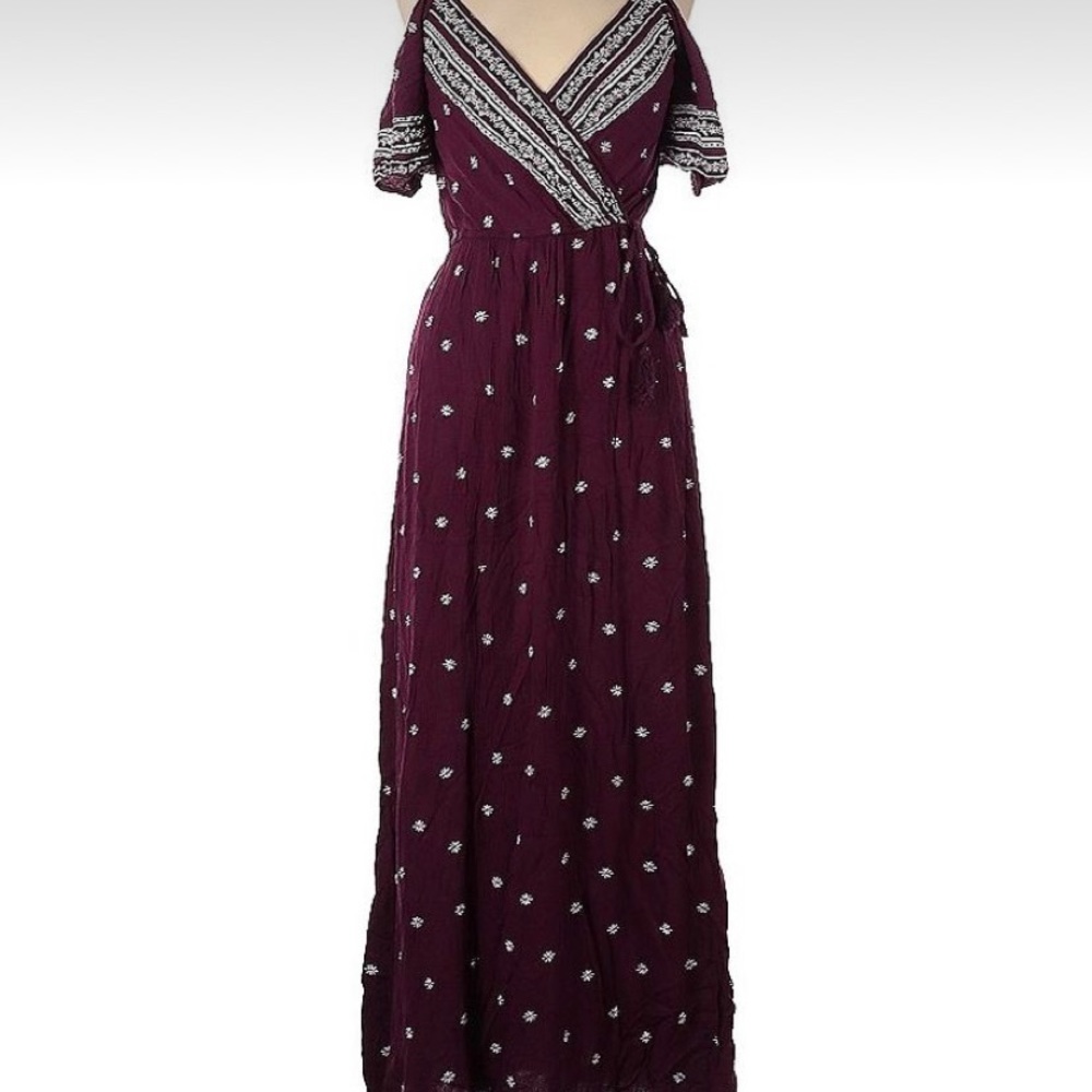 Xhilaration Faux wrap maxi dress